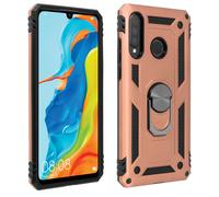 Carcasa protectora Huawei P30 Lite con anillo-soporte magnético - Oro rosa