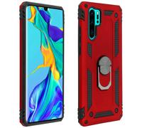 Carcasa protectora Huawei P30 Pro con anillo-soporte magnético - Rojo