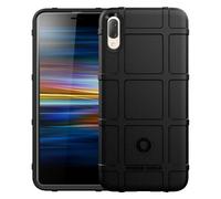 Carcasa protectora para Sony Xperia L3 de Silicona Cuadrados en relieve - Negro