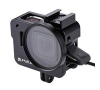 Carcasa protectora Puluz de aleación de aluminio con lente de 52 mm para filtrado de rayos UV para GoPro Hero5 (sin cubierta trasera), para GoPro HERO5, color negro