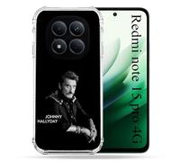 Carcasa Reforzada para Redmi Note 15 Pro 4G Music Johnny Hallyday Color Negro