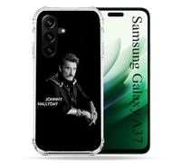 Carcasa Reforzada para Samsung Galaxy A37 5G, diseño de Johnny Hallyday Color Negro