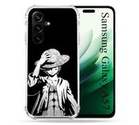 Carcasa Reforzada para Samsung Galaxy A57 5G Manga One Piece Luffy, Color Negro