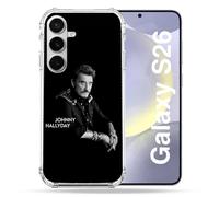 Carcasa Reforzada para Samsung Galaxy S26, diseño de Johnny Hallyday Color Negro