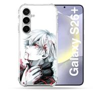 Carcasa Reforzada para Samsung Galaxy S26 Plus Manga Tokyo Ghoul Kaneki, Color Blanco