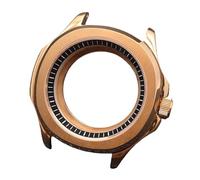 Carcasa Reloj Acero Inoxidable 39.5mm Bisel Fijo Cristal Zafiro Anillo Capítulos NH35 NH70 Mecanismo DIY Kit Reparación para Pilot Mod/Smooth Bezel Diver