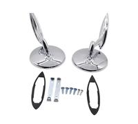 carcasa retrovisor 2 espejos retrovisores exteriores redondos con base acanalada para Chevy Chevelle Impala, compatible Nova 1963-1965