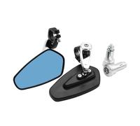 carcasa retrovisor Espejos CNC de 7/8" y 22 mm, universales, cristal azul, para manillar scooter, compatibles con Sur-Ron, SurRon Light Bee S X(Silver)