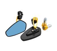 carcasa retrovisor Espejos CNC de 7/8" y 22 mm, universales, cristal azul, para manillar scooter, compatibles con Sur-Ron, SurRon Light Bee S X(Gold)