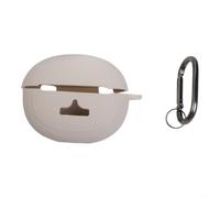 Carcasa rígida a prueba de caídas para Baseus MC1 Pro para beige a prueba | Silicona que absorbe los golpes, diseño resistente al sudor, recortes precisos, LED visible, mosquetón incluido