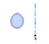Carcasa rígida protectora para dispositivo Tamagotchi Paradise, funda de policarbonato con correa para el cuello, cubierta anticaídas, soporte portátil rosa transparente (azul claro)
