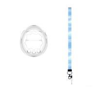 Carcasa rígida protectora para dispositivo Tamagotchi Paradise, funda de policarbonato con correa para el cuello, cubierta anticaídas, soporte portátil rosa transparente (transparente)