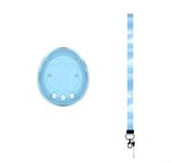 Carcasa rígida protectora para dispositivo Tamagotchi Paradise, funda de policarbonato con correa para el cuello, cubierta anticaídas, soporte portátil rosa transparente (azul transparente)