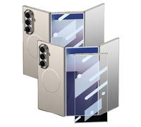 Carcasa Rígida Ultrafina Mate para PC para Samsung Galaxy Z Trifold, Bobina De Carga Inalámbrica, Protector De Pantalla De Vidrio Templado, Cubierta Antiarañazos A Prueba De Golpes (Gris)