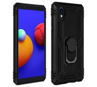 Carcasa Samsung Galaxy A01 Core Golpes Bi-Material Anillo Soporte Video - Negro