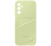 Carcasa silicona original Samsung A14 con tarjetero Slot Card color lima
