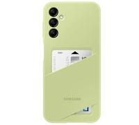 Carcasa silicona original Samsung A14 con tarjetero Slot Card color lima