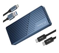 Carcasa SSD 40Gbps con ventilación M.2 NVMe PCIe Carcasa Disco Duro Enclosure 2230/2242/2260/2280 Tipo-C UASP 8TB M-Key,Caja SSD Compatible con Thunderbolt 4/3,USB 3.2/3.1/3.0/2.0 -MP400