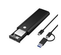 Carcasa SSD M.2 NVMe, adaptador externo PCIe USB 3.1 Gen 2 (10 Gbps), funda NVMe de llave M, adaptador/lector para SSD tamaño 2230/2242/2260/2280, carcasa de aluminio sin herramientas