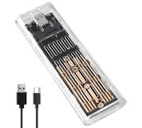 Carcasa SSD M.2 NVMe, Carcasa Disco Duro SSD 10 GBP para PCIe M-Key, Adaptador Nvme a USB 3.1 Gen 2 Compatible con UASP para 2242/2280/2260/2230 (Transparente)