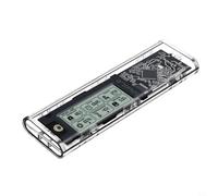 Carcasa SSD M.2 NVMe/NGFF de doble protocolo, con USB 3.2 de 10 Gbps para transferencia de alta velocidad Gen2, monitoreo de estado de unidad en tiempo real, compatible con Mac, negro (D)