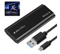 Carcasa SSD M.2 NVMe USB C 3.2 Gen 2 10Gbps, Caja Externa para Disco Duro PCIe m.2 y M+B Key 2230 2242 2260 2280 hasta 4TB, Adaptador M.2 a USB con UASP Trim, No Compatible con SATA