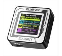 Carcasa SSD NVMe M.2 2230 con pantalla LCD y puerto USB, color negro