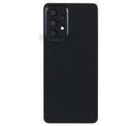 Carcasa trasera trasera de plástico duro + lente con marco + adhesivo de doble cara negra compatible con Samsung Galaxy A33 5G (no con 4G) A336B A336B