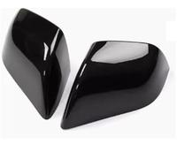 Carcasas Espejo Retrovisor Coche Cubiertas De Espejo Lateral Trasero De Fibra De Carbono Para Tesla, Para Modelo Y 2021, 2022, 2023, 2024, 2025(Glossy Black)