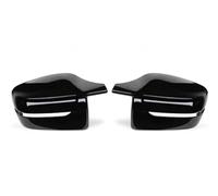 Carcasas Espejo Retrovisor de Coche Para BMW Serie 2 3 4 5 7 Cubiertas De Espejos Retrovisores Laterales En Negro Brillante(RHD-Bright black)