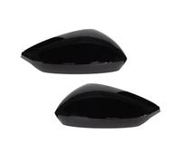 Carcasas espejo retrovisor Para A3 S3 RS3 8Y 2021-2024 Sin Asistencia Carril 2 Uds Negro Brillante/fibra Carbono ABS Cubiertas Espejo Retrovisor Tapas(Glossy Black)