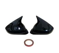 Carcasas Espejos Retrovisores Para Seat Para Leon MK4 Para Cupra 2020-2025 FR ST Par De Tapas Para Espejos Laterales De Ala(Glossy Black-Add on)