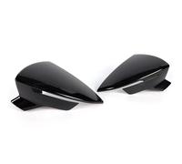 Carcasas Espejos Retrovisores Para SEAT Para León Para MK3 Para 5F 2017-2019 2020 Cubierta Espejo Retrovisor Tapas Espejos Laterales Fibra Carbono Tapas Espejos(Gloss Black)