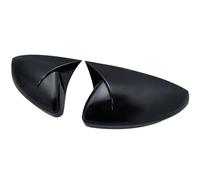 Carcasas Espejos Retrovisores Para VW Para Polo MK5 6R 6C 2009-2017 ABS Cubierta Espejo Retrovisor Lateral Tapas Concha Embellecedor Cuerno Buey 2 Uds(Bright black)