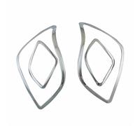 Carcasas para faros de coche 2 Uds ABS Cromado Accesorios Coche Cubierta De Lámpara Cabeza Plateada Estilo Pasta Para Lexus Para LX470 470 1998 1999 2000 2001 2002 2003 Cubierta Lente Faro