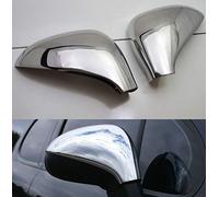 Carcasas Retrovisores Cromados válidas para PEUGEOT 207 + 308 I | 2007-2015 Acero Inoxidable 2 juego Tapas de Espejo Exteriores