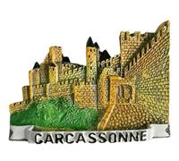 Carcassonne France - Imán magnético para nevera, recuerdo de viaje, decoración de nevera, artesanía
