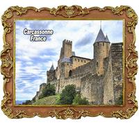 Carcassonne France - Imán para nevera, recuerdo turístico