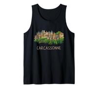 Carcassonne Francia Viaje Souvenir City Monumento Regalo Camiseta sin Mangas