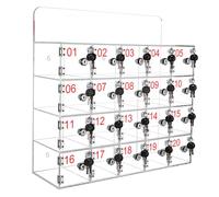 Cárcel acrílica para teléfono celular, caja de seguridad con 20 ranuras transparentes para almacenamiento de oficina, escuela, gimnasio, armario para teléfono celular con diseño de rejilla grande