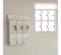 Cárcel de teléfono montada en la pared, armario de almacenamiento para teléfono celular con 6 ranuras transparentes para aula y escuela, caja segura para dispositivos de estudiantes