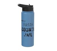 Cárcel del Condado de Orange Halloween | Disfraz de preso fácil 069420 Stainless Steel Insulated Water Bottle