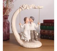 Carchistan Hand Painted Couple Sculptures Lover Statues Romantic Husband and Wife Kissing Figurines Couple Statues in Love Wedding Gifts Valentine Gif