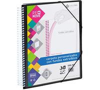 Carchivo 54004006 -Carpeta Remove personalizable de 40 fundas extraíbles, color negro