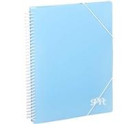 Carchivo - Carpeta 40 fundas espiral serie Soft, color azul pastel