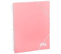 Carchivo - Carpeta 40 fundas espiral serie Soft, color rosa pastel