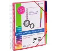 Carchivo -Carpeta Archivex personalizable de 40 fundas con separadores intercambiables, color rojo