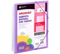 Carpeta Fundas Espiral CARCHIVO Archivex Star Polipropileno Din-A4 30 Hojas Color Violeta