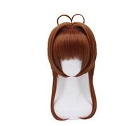 Card Captor KINOMOTO SAKURA Cosplay Wig Brown Blonde Halloween Costume Synthetic Hair Wigs For Women OneSize brown