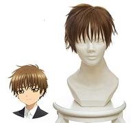 Card Captor Sakura CLEAR CARD LI SYAORAN Cosplay wig 30cm Short Straight Synthetic Hair Wig for Man Boys Costume Party wig Brown